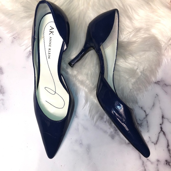 Anne Klein Shoes - Anne Klein Blue Christa Patent Leather Pumps- 6.5M